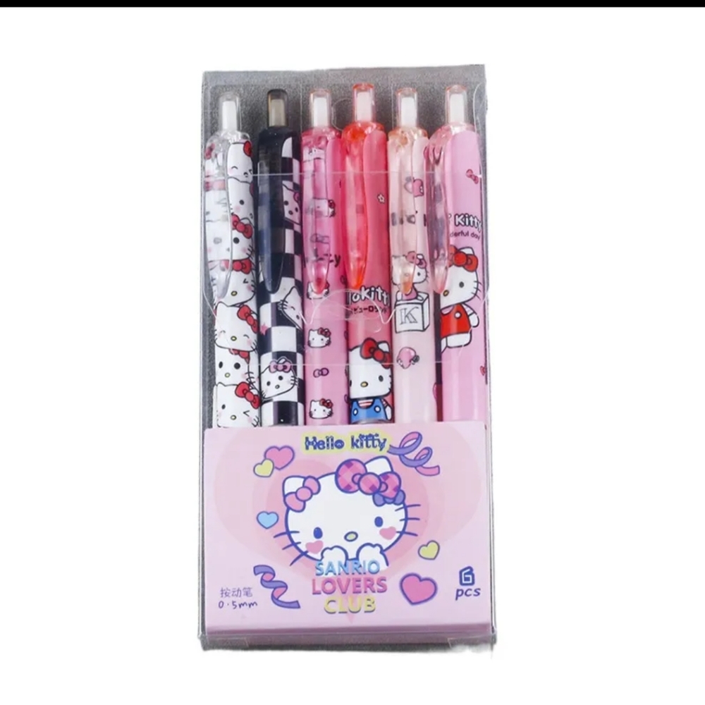 🆕Hello Kitty Black Gel Ink Pens.